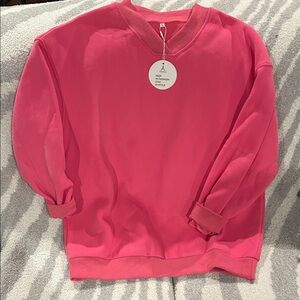 Amazon Women's Pink Crewneck Sweatshirt